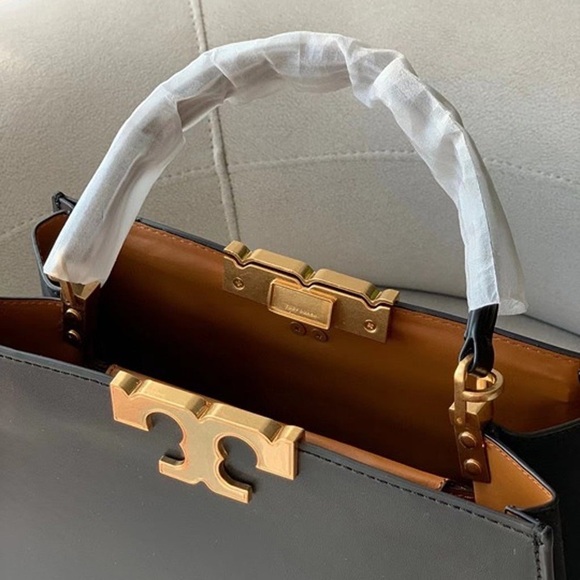 Tory Burch Black Satchel with Gold Logo🌽🌽 - Picture 3 of 4